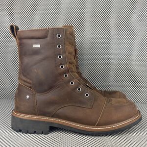 XPD X-Nashville H2Out Motorcycle Boots Mens 9.5 Brown Leather Zipper Casual